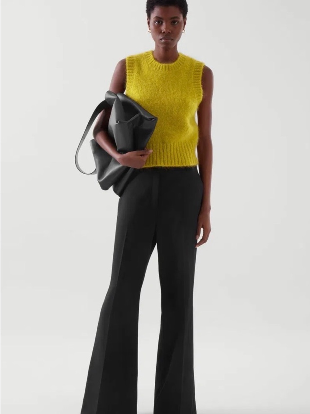 COS Sleeveless Mohair Vest in Mustard - Picture 2 of 7